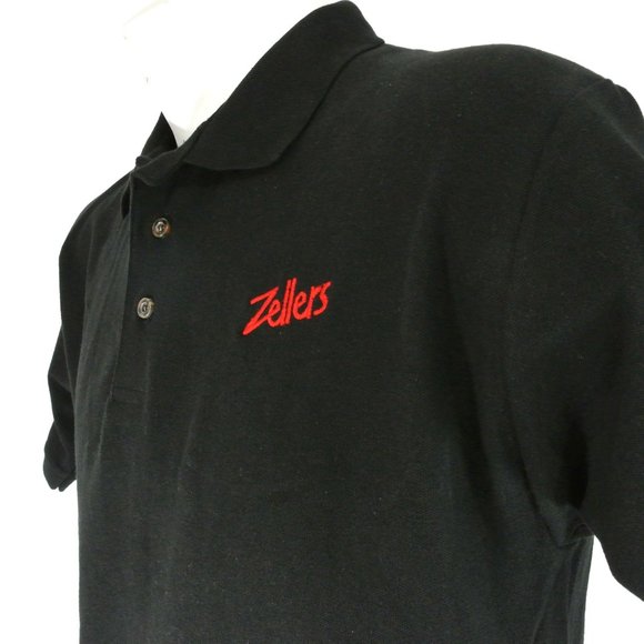 Zellers Other - ZELLERS Vintage Black Polo Shirt Employee Uniform Shirt Size S Small